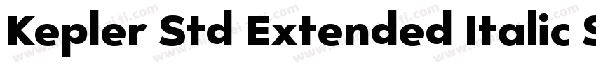 Kepler Std Extended Italic Subhead字体转换